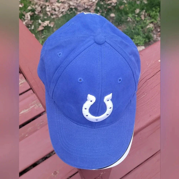 Indianapolis Colts Reebok NFL ProLine Authentic Hat adjustable velcro strap Blue - Picture 6 of 12